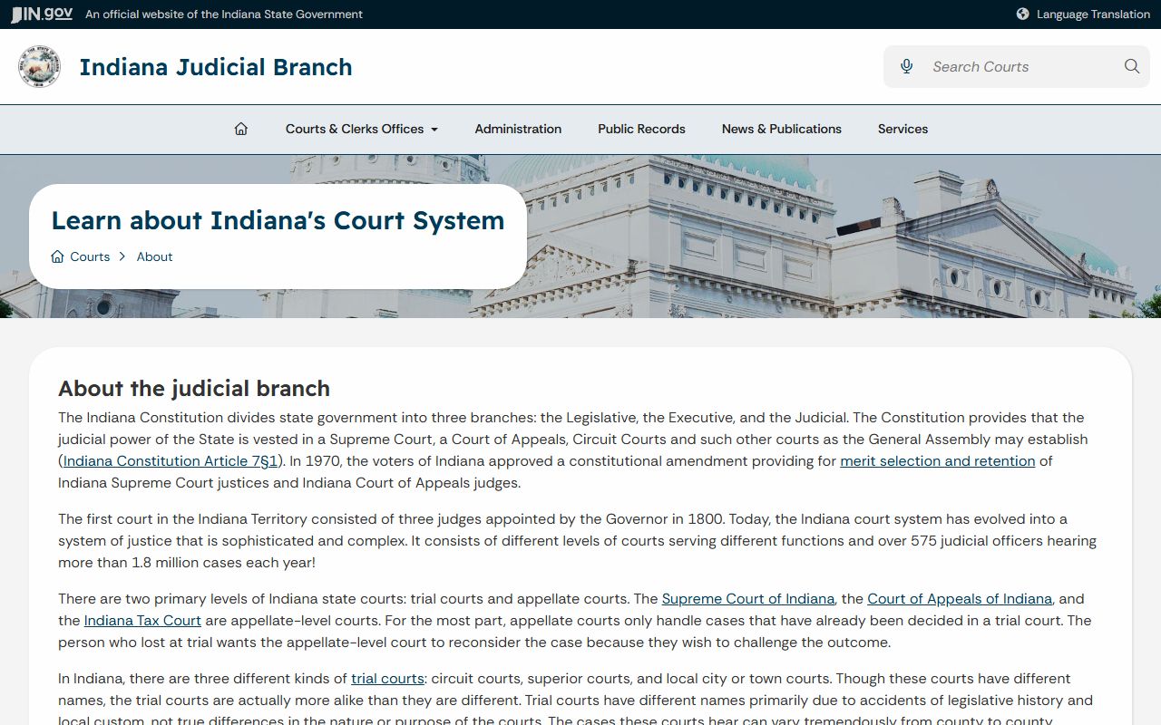 Huntington County court records Indiana Judicial Branch court system source